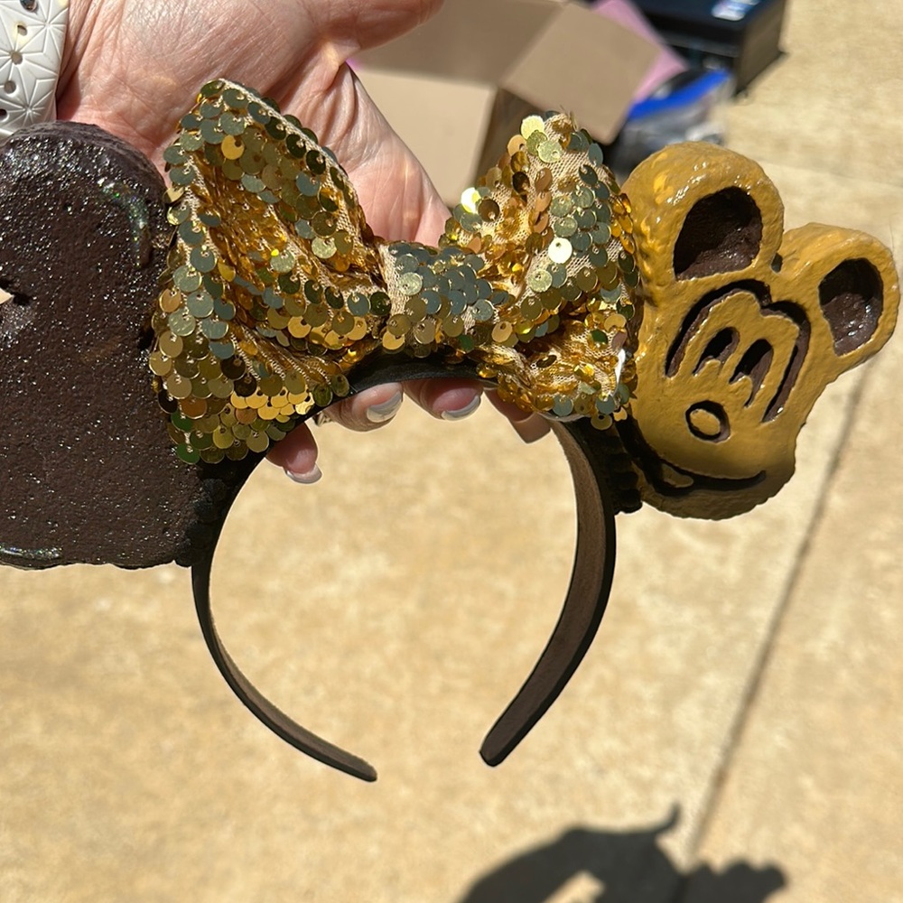 Gold Sequin Mickey Mouse Ears Headband